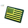 China Embossing Military USA flag Soft PVC Rubber Patch With Loop and Hook Backing factory