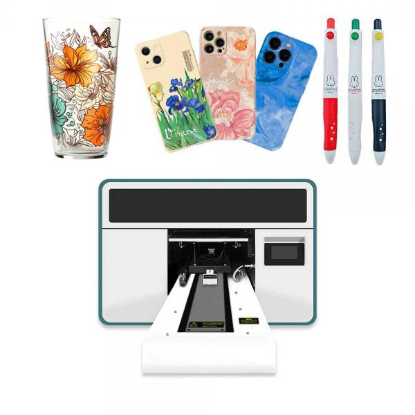Quality 300mm Digital UV Hybrid Printer Desktop Card Acrylic Bottle Led Flatbed UV Printer for sale