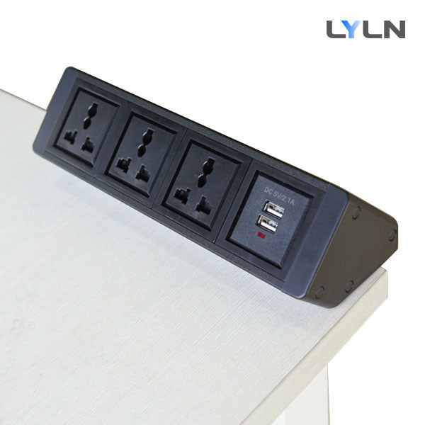 Quality CE Approved Removable Desk Outlets With Power Socket & AV Connection for sale