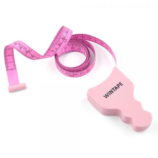 Quality Pink Double Scales Retractable Body Tape Measure For Body Waist Circumference Measurement for sale