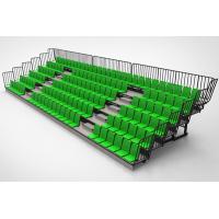Quality Customized Size Green Chair Retractable Bleacher Seating Floor Mounted for sale