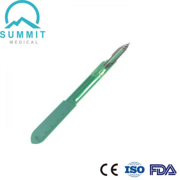 Quality Stainless Steel Surgical Scalpel Blade , Side Activated Single Use Scalpel for sale