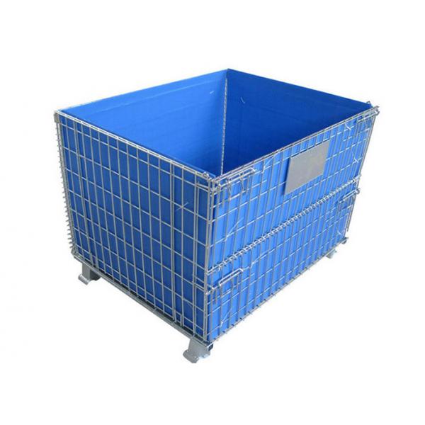 Quality Q235 Steel Mesh Collapsible Pallet Cage Containers For Warehouse for sale