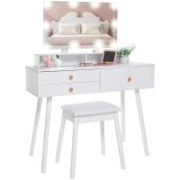 China Solid MDF Wood Mirrored Dresser Wood Bedside Table With NC Painting factory