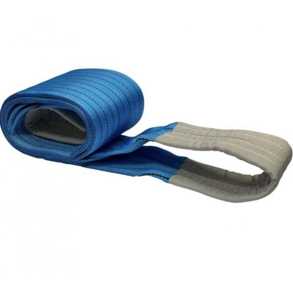 Quality Single Layer 4 Tonne Flat Polyester Webbing Sling Eye and Eye lifting sling blue for sale