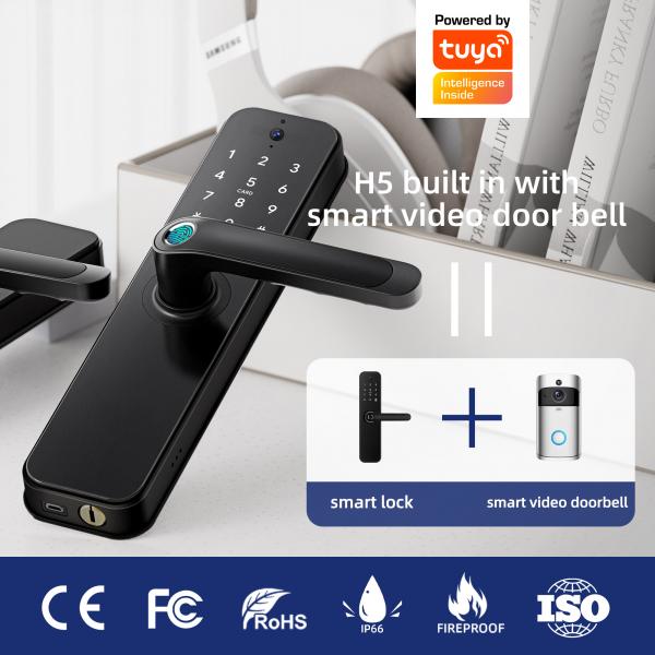 Quality Tuya APP Bluetooth Lock Smart Home Video Doorbell Door Lock for sale