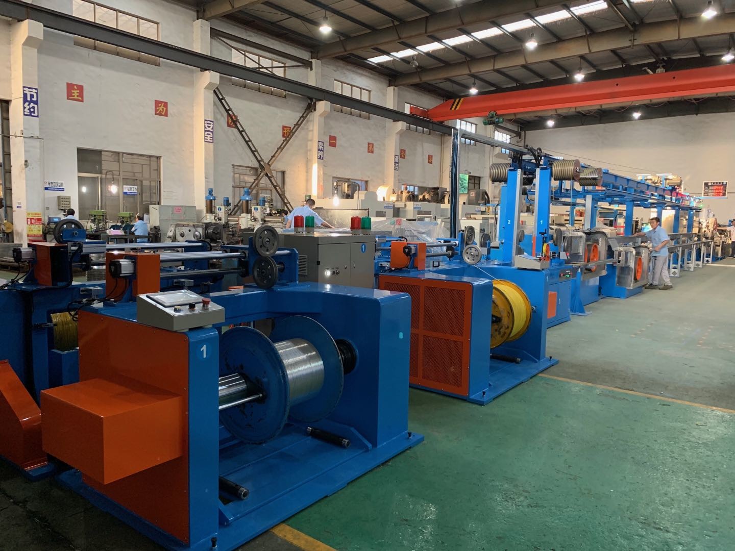 Quality Automobile Wire Rewinding Machine 600M / Min Motor Control Cable Extrusion Line for sale