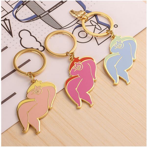 Quality Personalized Custom Die Cut Promotional Metal Keychains Scratch Proof ISO9001 SGS for sale