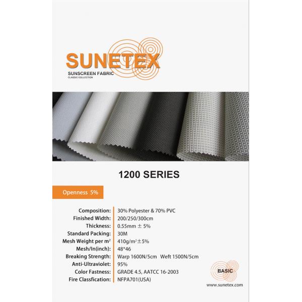 Quality Sun Blocking Polyester Sunscreen Fabric 410gsm for sale