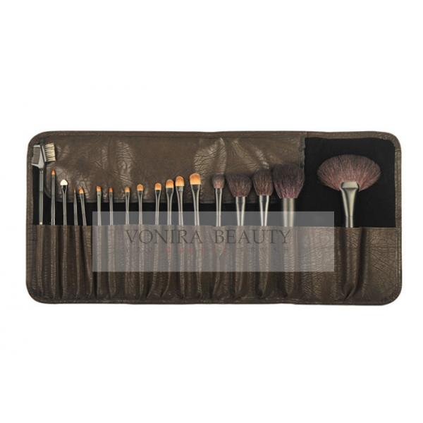 Quality Goat & Premium Synthetic Hair Beauty Professional Cosmetic Brush Set  With Durable Holder for sale