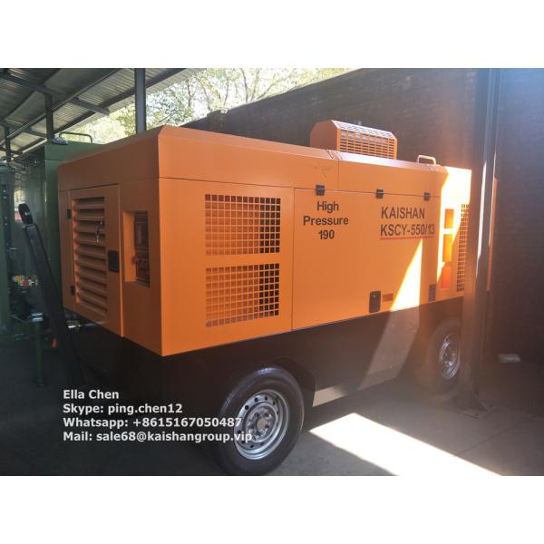 Quality Portable Diesel Engine Driven Screw Air Compressor 550CFM 13 Bar 188Psi Trailer for sale