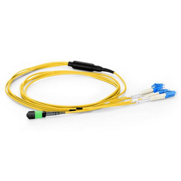 Quality MPO 12F APC Mtp To LC Mpo Optical Patch Cord for sale