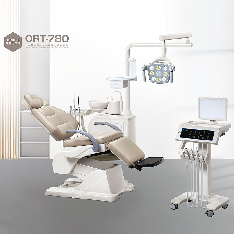 China Ergonomic Electric Dental Chair Unit 300W With LED Surgery Lamp Light factory