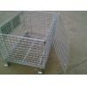 China Aceally Industrial Foldable Mesh Storage Cage With Wheels For Warehouse factory