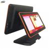 China Black All In One Pos Dual Screen Pos Cash Register 15 Inch Aluminum Alloy Base factory