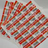 Quality Rectangular Barcode Retail Store Labels BOPP Film CMYK Colors Grocery Store for sale
