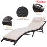 China Recliner Outdoor Patio Lounge Chairs Adjustable Back Folding and Portable Design factory