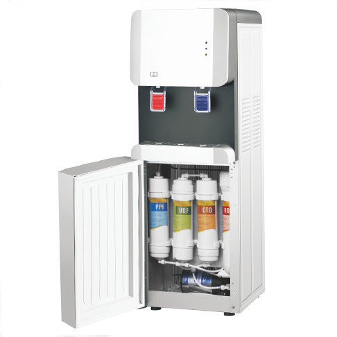 Quality Freestanding POU Water Cooler , White Reverse Osmosis Hot Cold Water Dispenser for sale
