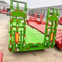 China 2 Axles Low Bed Semi Trailer For Oversized And Heavy Duty Cargo Transport factory