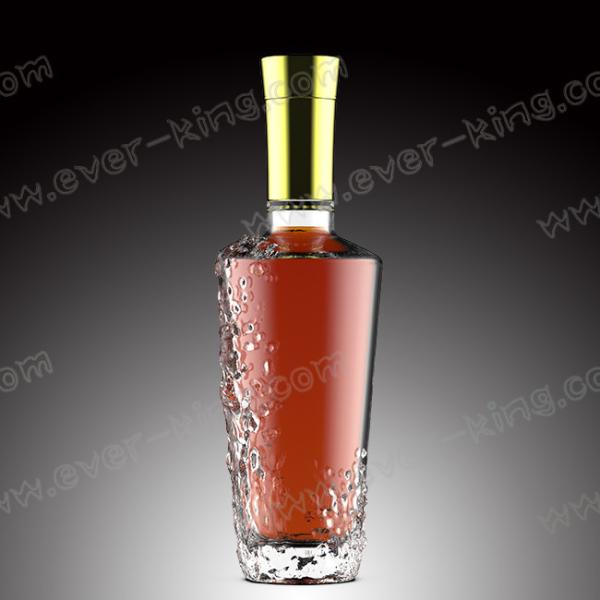 Quality SGS Screw Sealing 750ML Flint Glass Empty Whiskey Bottles for sale