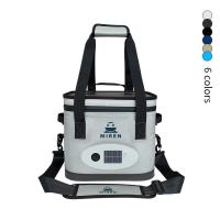 China Insulated 24 Can Cooler Bag With Shoulder Strap Front Pocket And Anti Leakage Zipper factory