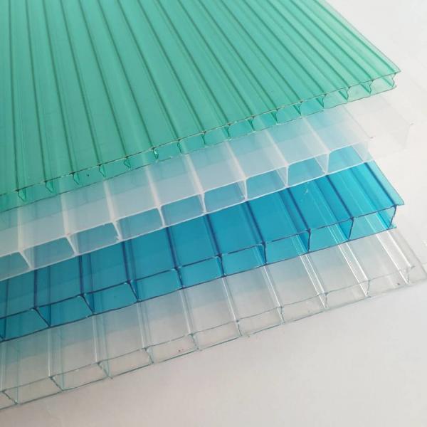 Quality 5800mm Polycarbonate Hollow Sheet Double Wall UV Coating Greenhouse PC Roofing for sale