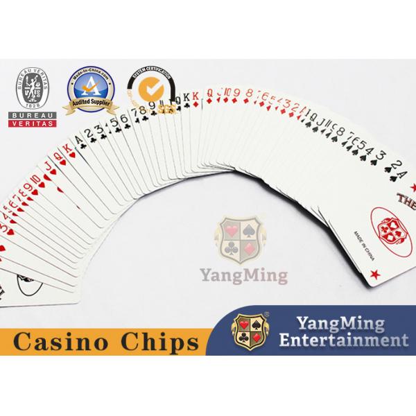 Quality 0.3mm Thickness Casino Poker Cards , Jumbo Index 100% Black Core Papper Playing for sale