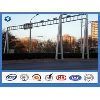 China Traffice Signal Frame Structure street sign posts , Above 95% Penetration rate road sign pole factory