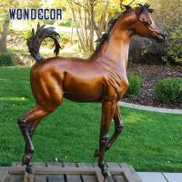 China Outdoor Custom Bronze Sculpture 190cm Arabian Horse Sculpture factory