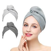 Quality 25x65cm 300gsm Microfiber Hair Drying Towel Super Water Absorbent Hair Wrap for sale