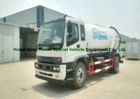 China ISUZU Septic Vacuum Trucks / Sewer Suction Truck Euro 5 Engine 205HP factory