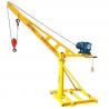 China 500kg Portable Mini Lifting Crane , 1.3KW Construction Material Lifting Equipment factory