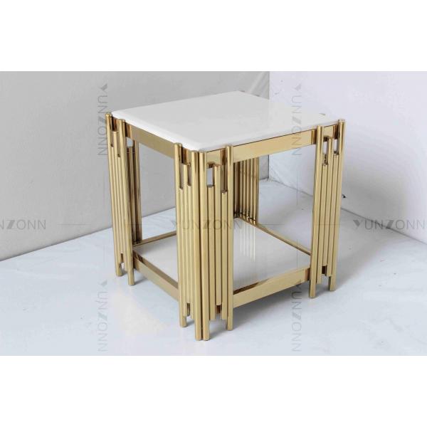 Quality Irregular Strip Small Console Table Simple Modern Iron Stainless Steel Frame for sale