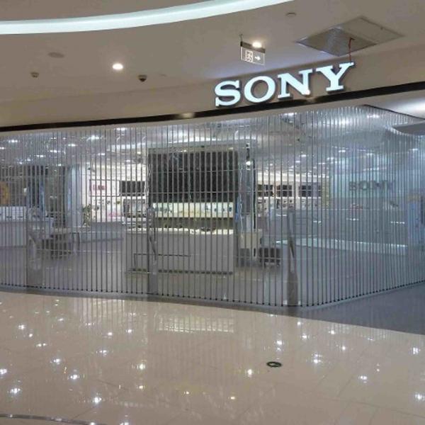 Quality Lateral Automatic Sliding Shutter Door Electric Polycarbonate Transparent PC for sale