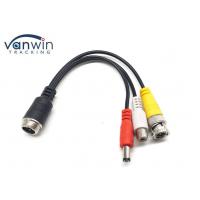 China MDVR System 24cm Car Video Camera Cable 4P M12 To BNC Male for sale