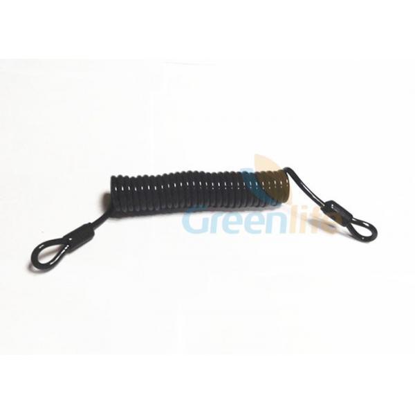 Quality High Security Anti-lost Stainless Steel Coiled Tool Lanyard With Custom Cord Loop for sale