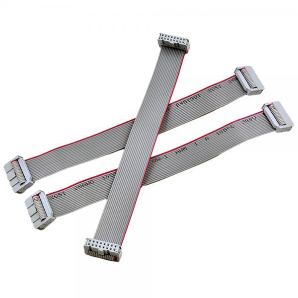 Quality 2.54mm Double Row IDC Flat Ribbon Cable UL2651 Type 28AWG Male Plug for sale