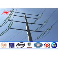 China 16sides 8m 5KN Steel Utility Pole for overhead transmission line power with anchor bolt factory