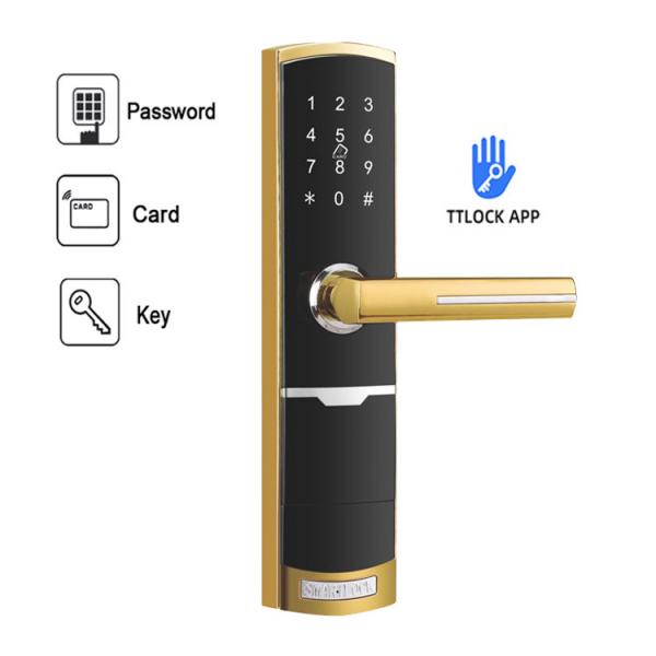 Quality TTlock App Intelligent Smart Door Lock Security Lock Code Door Handle Digital Keyless Lock for sale