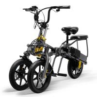 China On sale Front 2 Wheels Motorized Foldable Electric Tricycle Bike factory