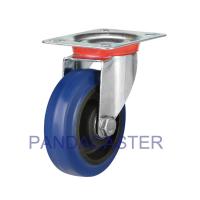 Quality 125mm Industrial Caster Wheels 150Kg Super Elastic Rubber Wheels for sale