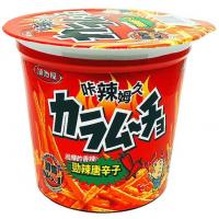 China Enhance your wholesale assortment with  Kalamojo Long Potato Sticks - Spicy Tang Xinzi Flavor 65g  /12 Buckets factory