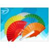 China Advertising or promotion hand held fan with plastic ribs and  fabric ,  can print logo or design on fabric factory