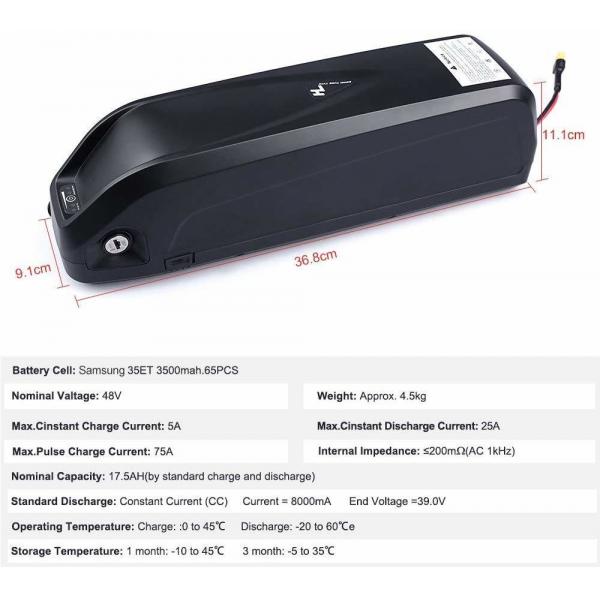 Quality USB Ebike Battery 36V 17ah 10s5p Lithium Ion Battery For Electric Bicycle E Bike for sale