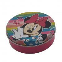 China Minnie Mouse Disney Circle Tin Container 81*29mm Circular Tin Containers factory