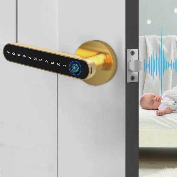 Quality Fingerprint Password Tuya App Door Lock Aluminium Grip Open Biometric Door for sale