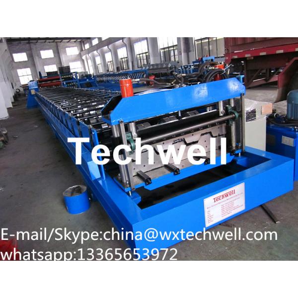 Quality Steel Structure Floor Deck Cold Roll Forming Machine For Galvanized Steel Sheet for sale