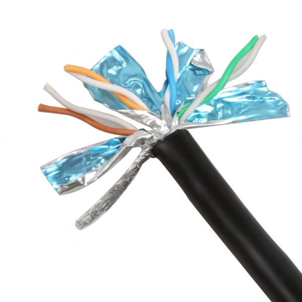 Quality 26AWG SFTP Cat7 Outdoor Cable Shielded Twisted Pair Practical for sale
