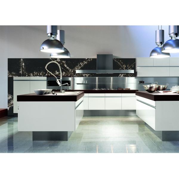 Quality High Density Grey Quartz Kitchen Countertops Polished Engineered Stone Slabs for sale