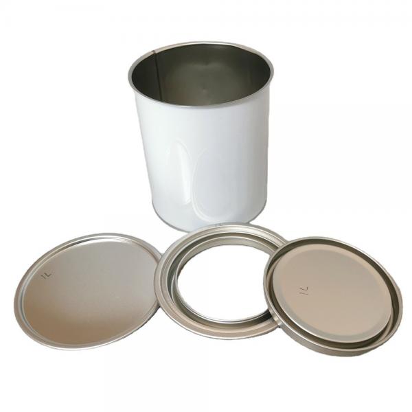 Quality Car Paint Tin Cans 4 Litre Round Metal Paint Bucket With Lid for sale
